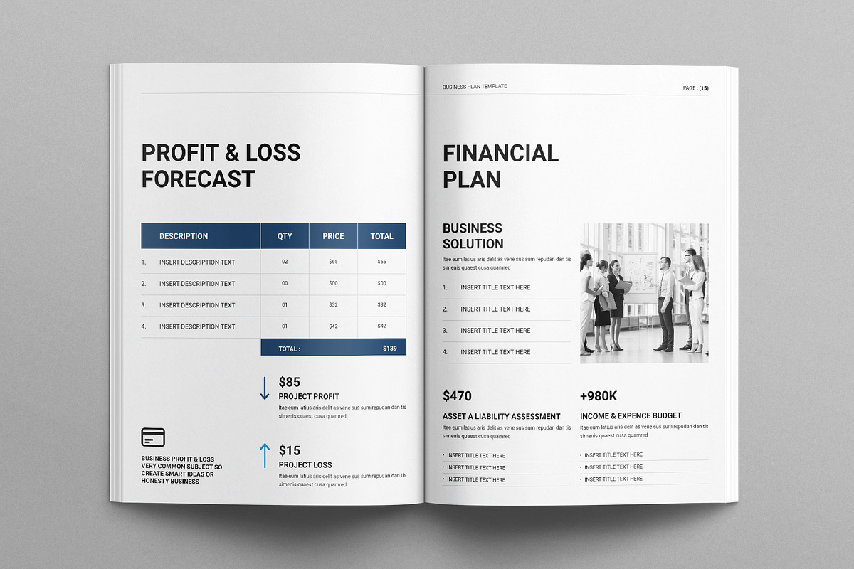 Business Plan Template, a Brochure Template by E-Type (Photo 6 of 7)