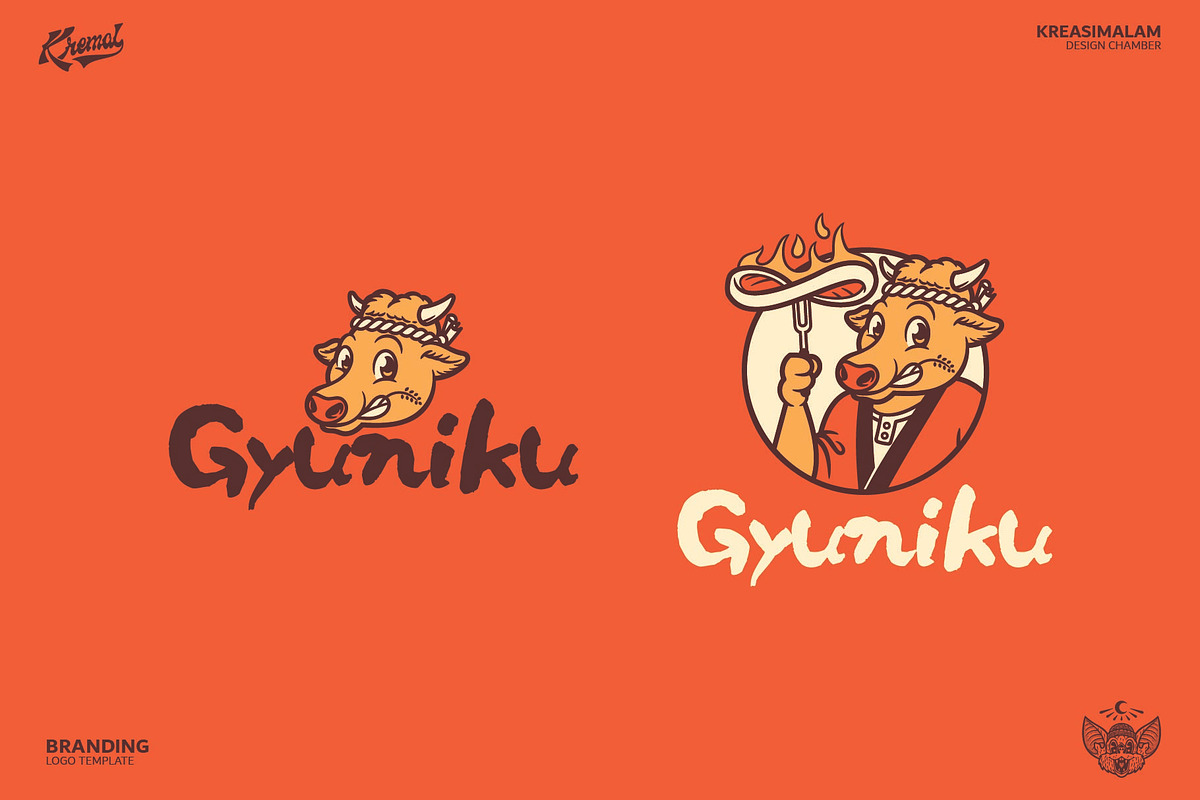 Gyuniku Logo Template, a Branding & Logo Template by Kreasi Malam (Photo 2 of 9)