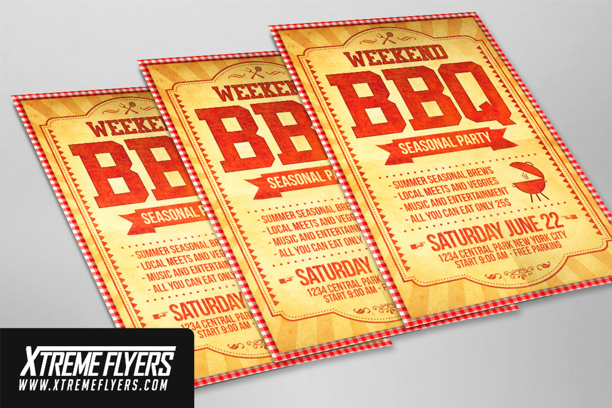 BBQ Flyer Template, a Flyer Template by XtremeFlyers (Photo 2 of 2)