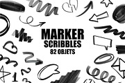 Marker Scribbles Pack, a Texture Graphic by alexdndz (Thumbnail 1 of 2)