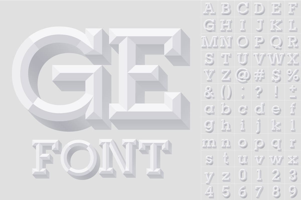 White beveled alphabet, an Object Graphic by popskraft (Photo 1 of 3)