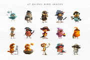 Quirky Bird Clipart, 47 PNG, an Animal Illustration by EllyandLima (Thumbnail 5 of 6)