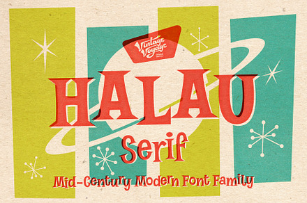 VVDS Halau Serif, a Serif Font by Vintage Voyage Supply