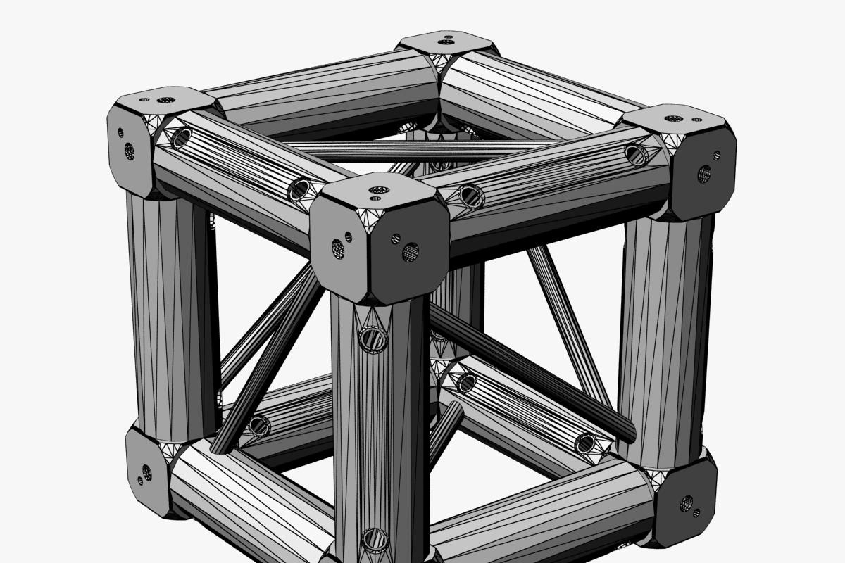 Mini Square Truss (7 PCS Modular), an Architecture 3D Model by akerStudio (Photo 11 of 24)