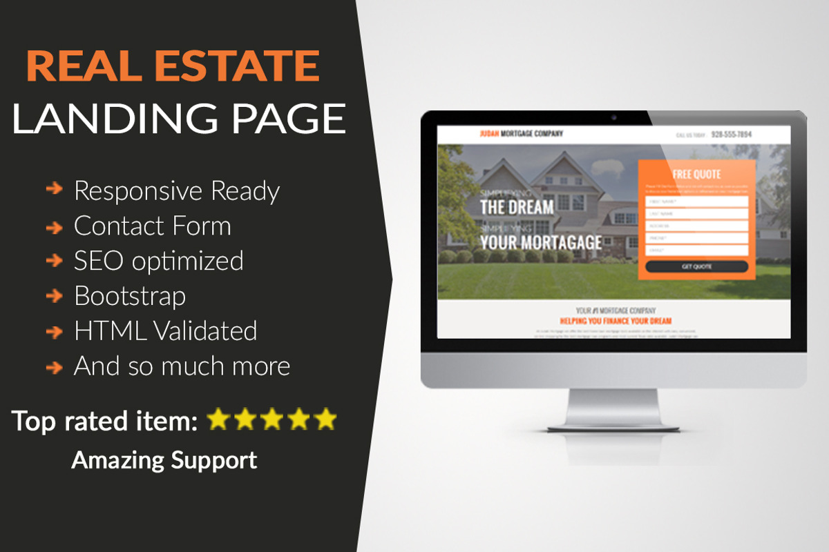 Real Estate Landing Page HTML, a HTML Template by Judah Studios