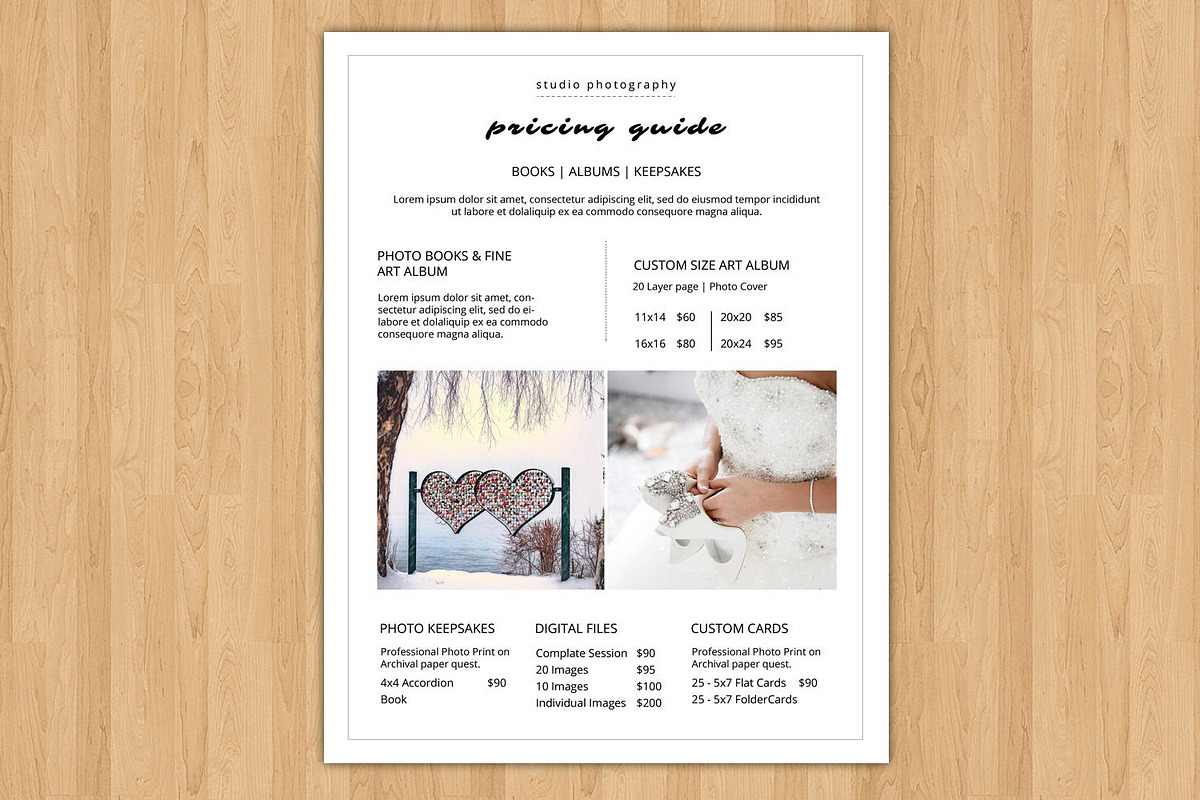 Wedding Photography Price List, a Flyer Template by Template Shop (Photo 5 of 5)