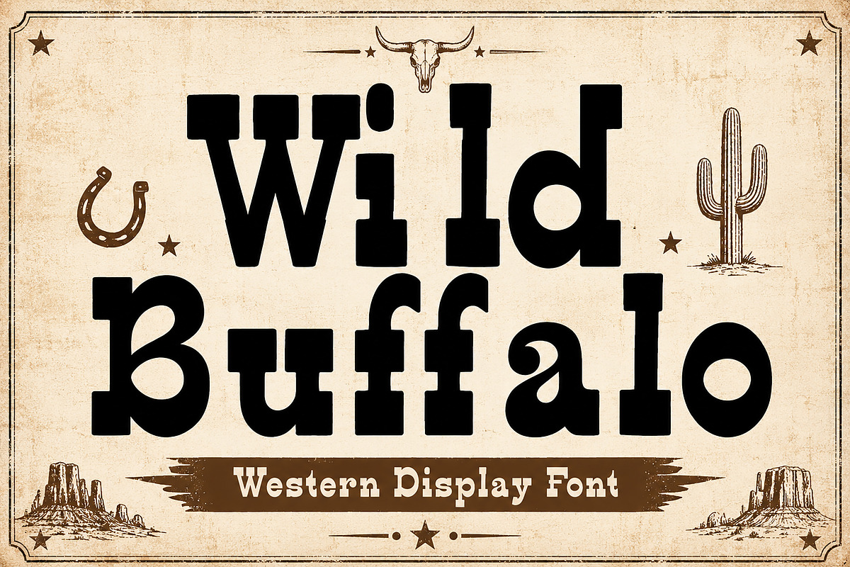 Wild Buffalo, a Serif Font by Wow Magic (Photo 1 of 5)