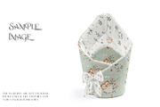 Swaddle Wrap Blankets Minky & Muslin, a Mockup by mock-ups (Thumbnail 4 of 31)
