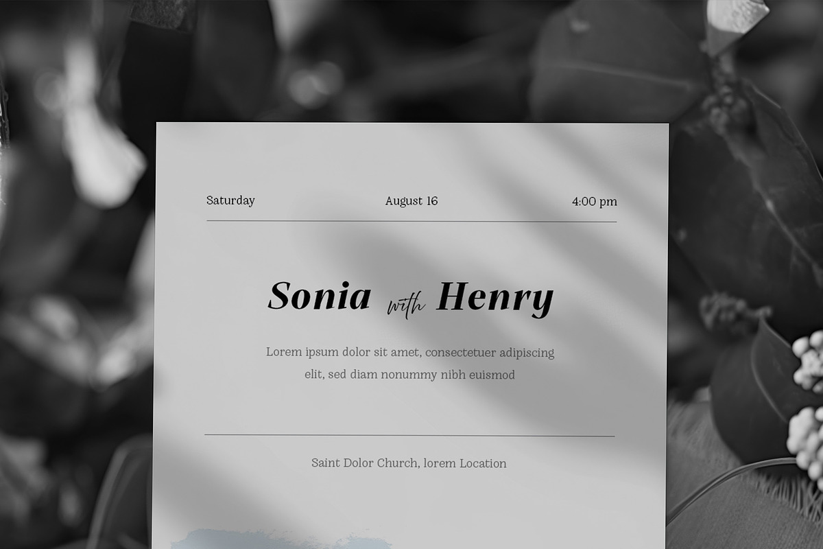 Watercolor Wedding Invitation preview 2