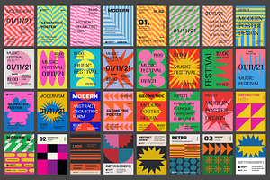 48 MODERN GEOMETRIC POSTERS