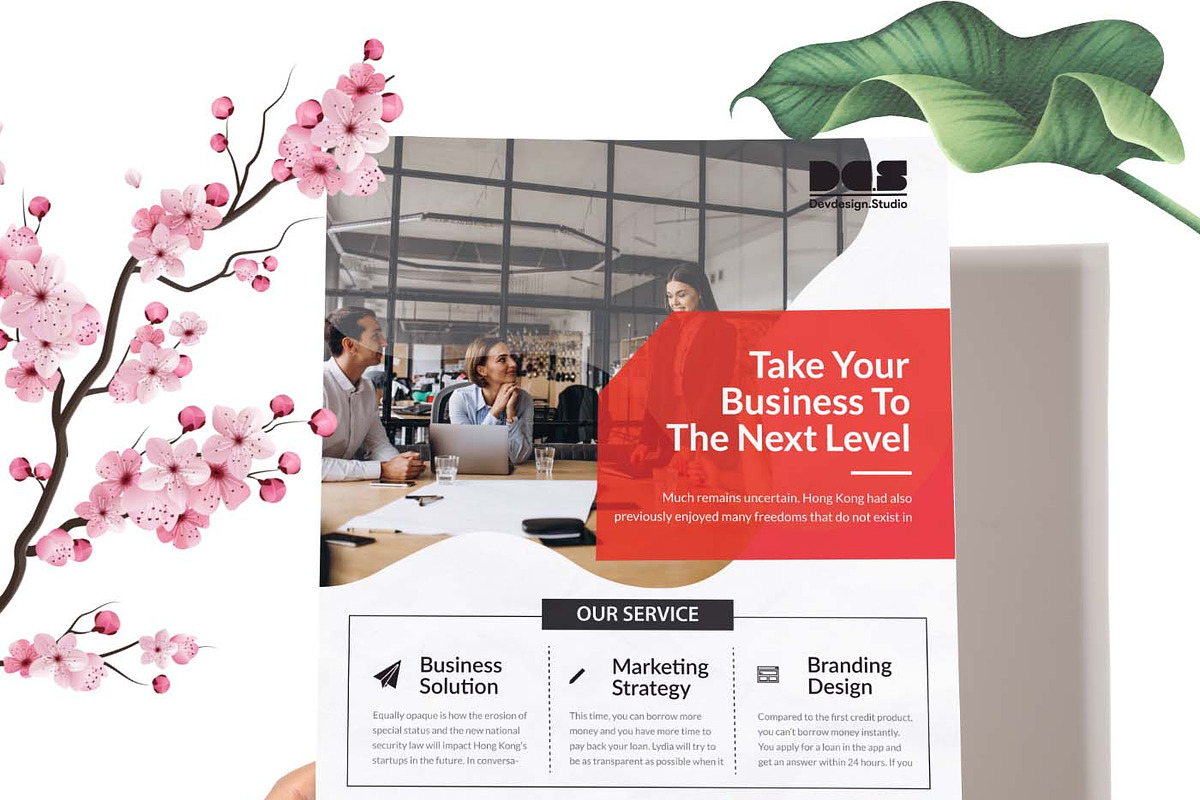 Dev Corporate Business Flyer solutio, a Flyer Template by litoondev (Photo 1 of 2)