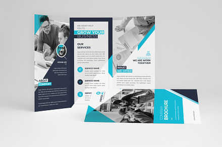 Trifold Business Brochure-V422 | Brochure Templates ~ Creative Market