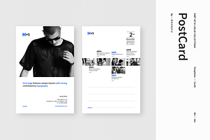 H+1 PostCard, a Card Template by BOXKAYU