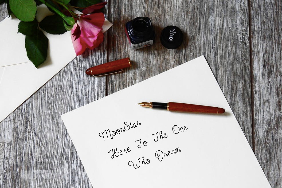 MoonStar Script Font preview 6