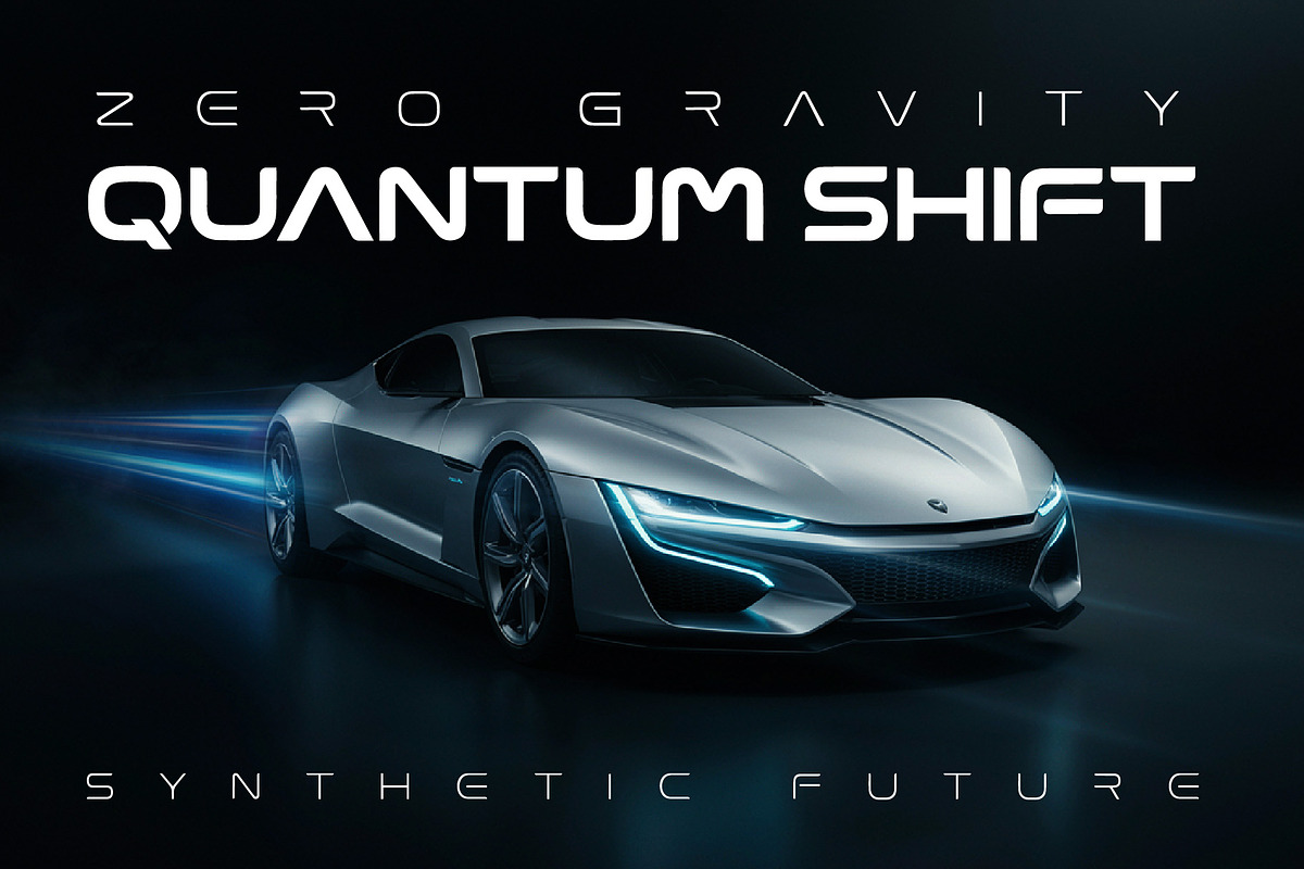 AIREV – Futuristic Display Typeface, a Sans Serif Font by HypeWorksCo (Photo 2 of 9)