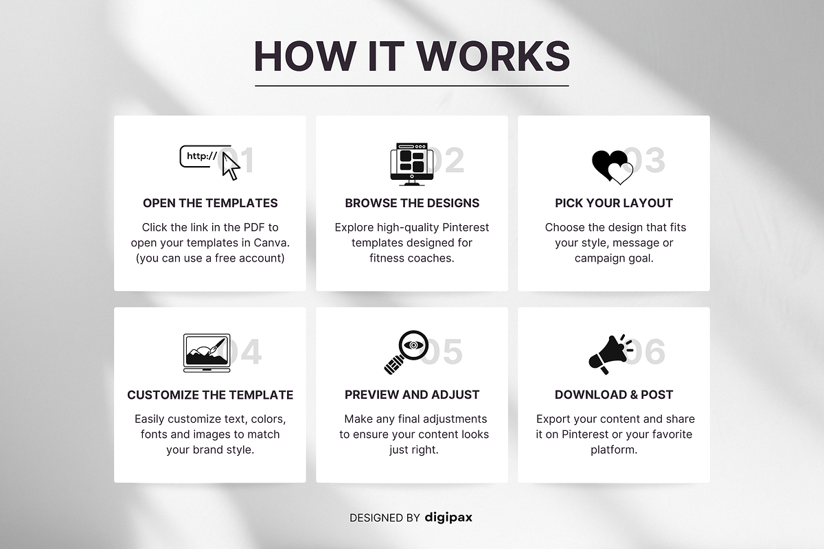 Fitness Pinterest Pin Templates, a Social Media Template by DigiPax (Photo 9 of 11)