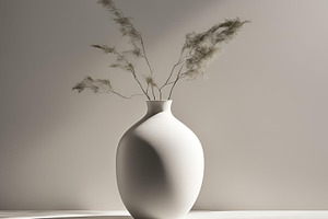 White background elegant vase, an Architecture Photo by ComfortQ