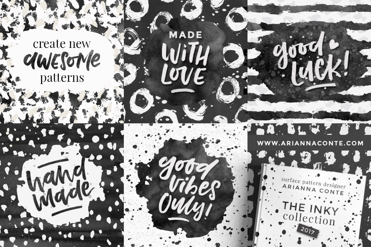 InkBox - 240 Inky Patterns + Extras!, a Pattern Graphic by Pink Coffie (Photo 2 of 8)
