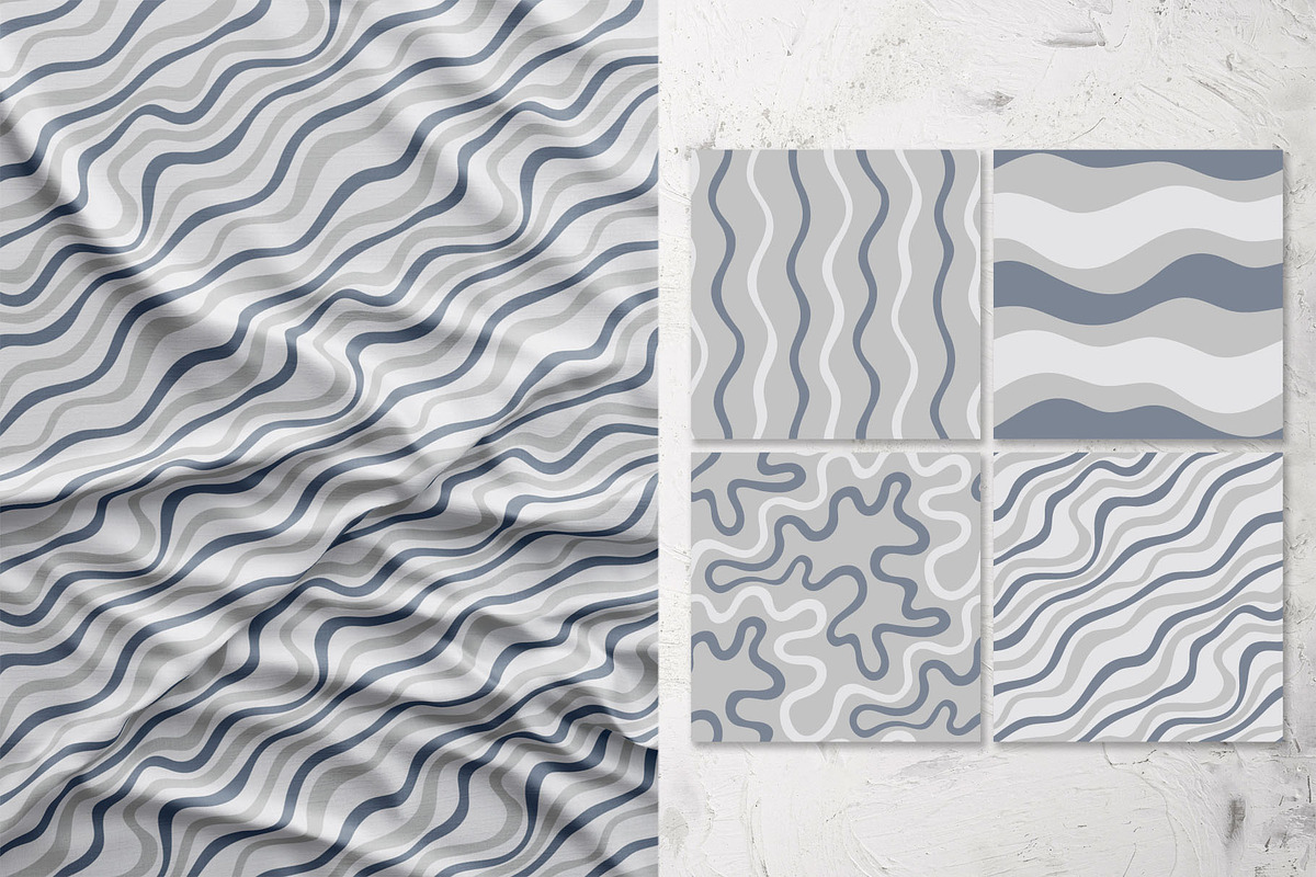 Wavy seamless patterns, a Pattern Graphic by pineart (Photo 5 of 6)