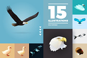 Polygonal Birds, an Animal Illustration by blauananas (Thumbnail 2 of 5)