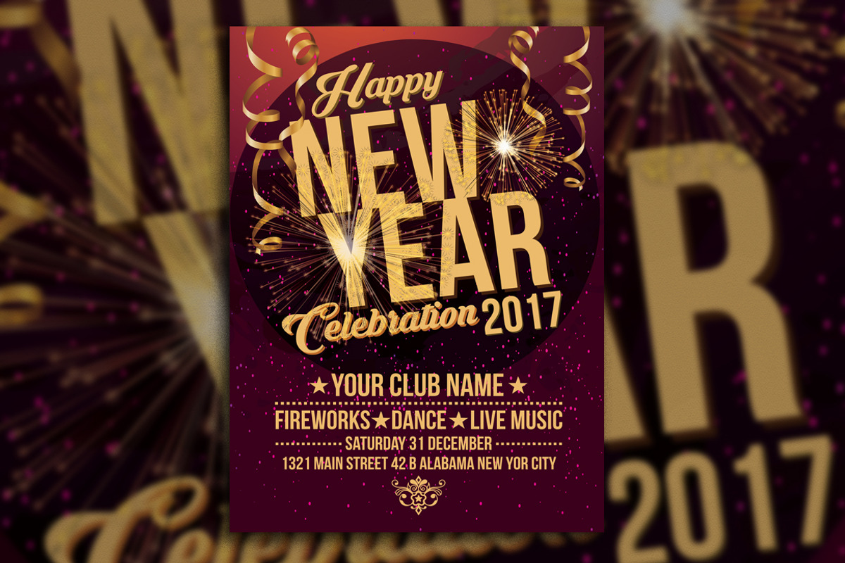 New Year Celebration Party, a Flyer Template by Muhamad Iqbal hidayat (Photo 3 of 4)