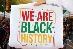 We Are Black History PNG, a Seasonal Illustration by Canvas Craft