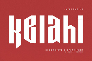 Kelahi Decorative Display Font, a Sans Serif Font by Maulana Creative