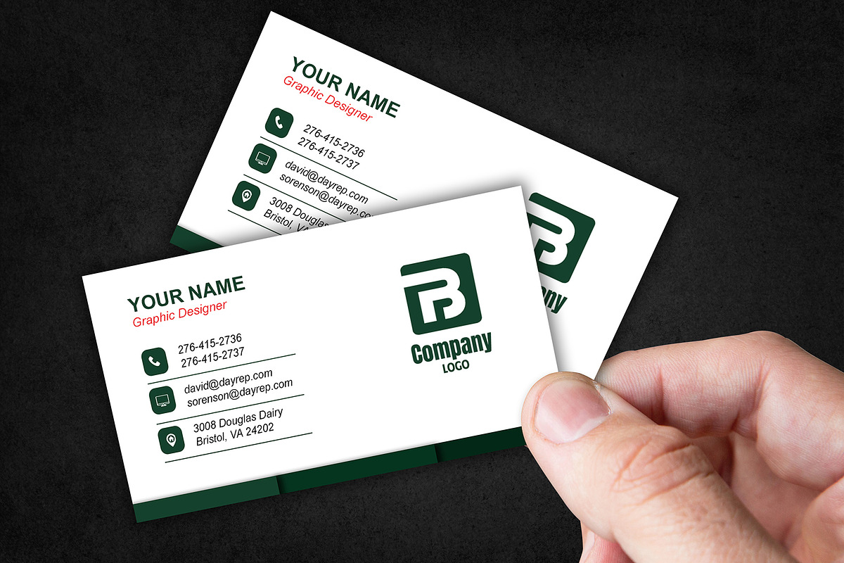 Clean Realtor Card Template PSD preview 4