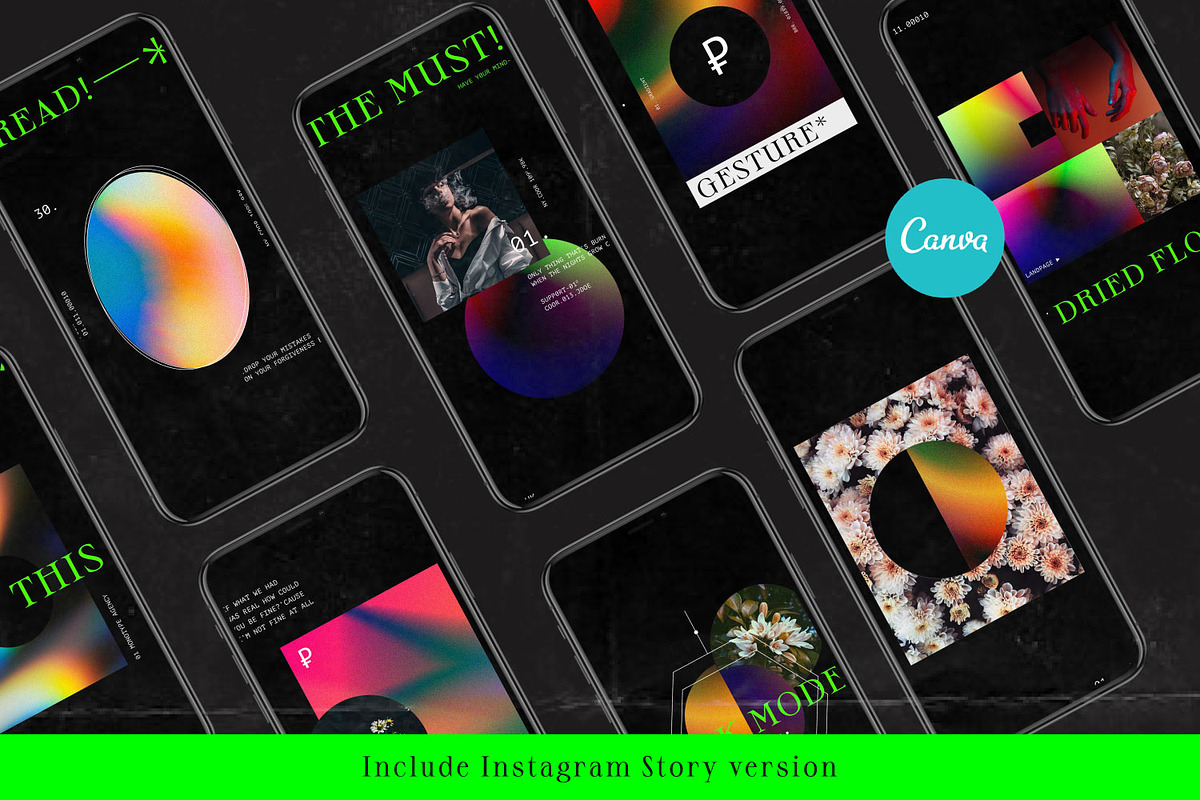 Vibrent - Canva & PS Instagram, a Social Media Template by Dirtytemp Studio (Photo 4 of 6)