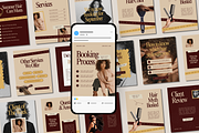 Luxury Hair Instagram Templates, a Social Media Template by Anna Design Studio (Thumbnail 1 of 9)