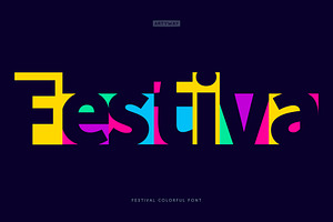 Festiva Font, a Font by artyway