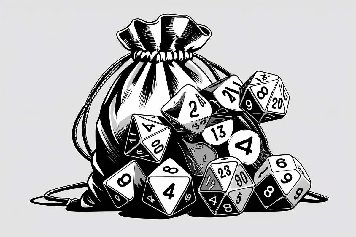 Dice Bag Silhouette Bundle, an Illustration by Designs_River (Photo 4 of 9)