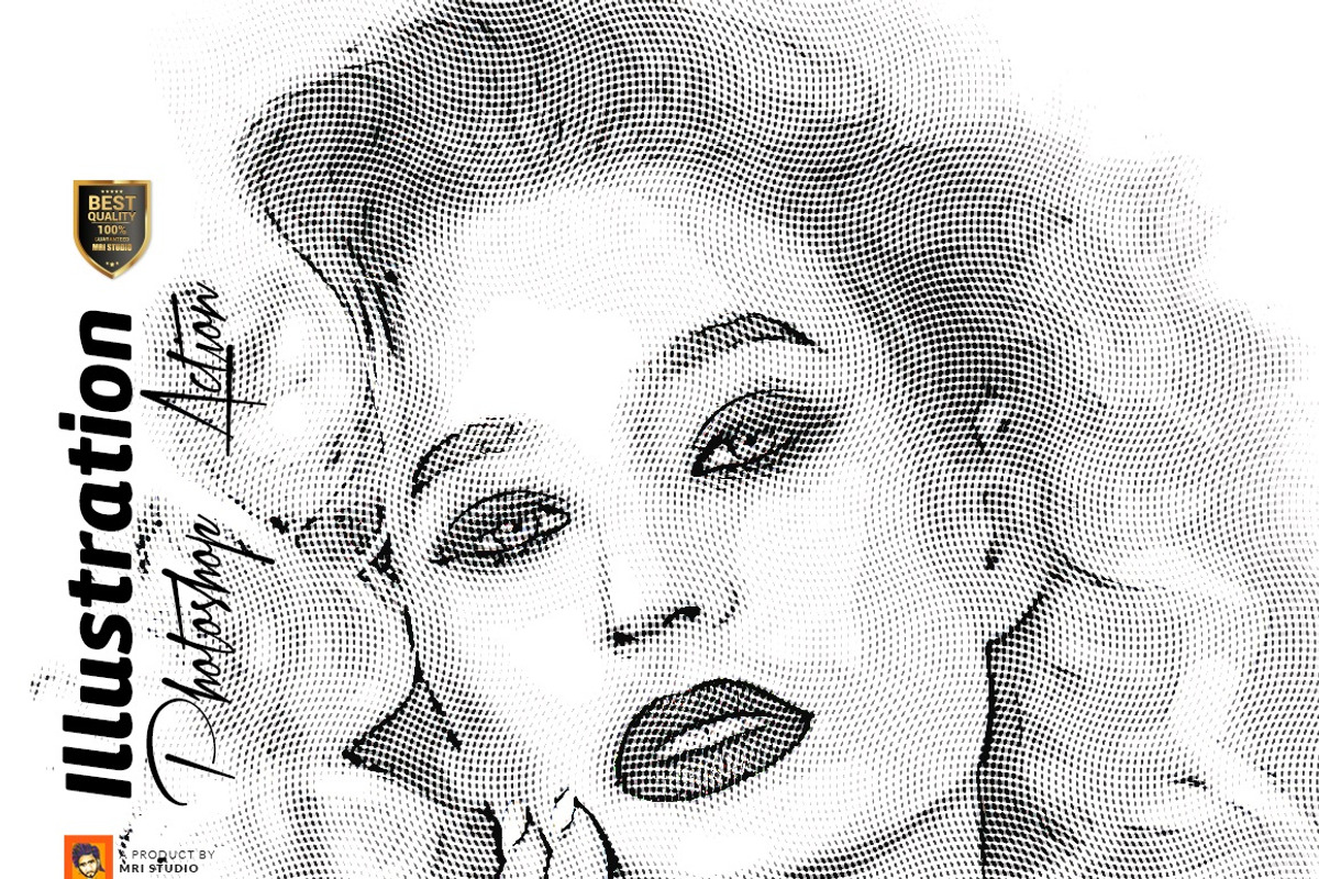 Illustration Photoshop Action, an Action Add-On by MRI STUDIO (Photo 1 of 11)