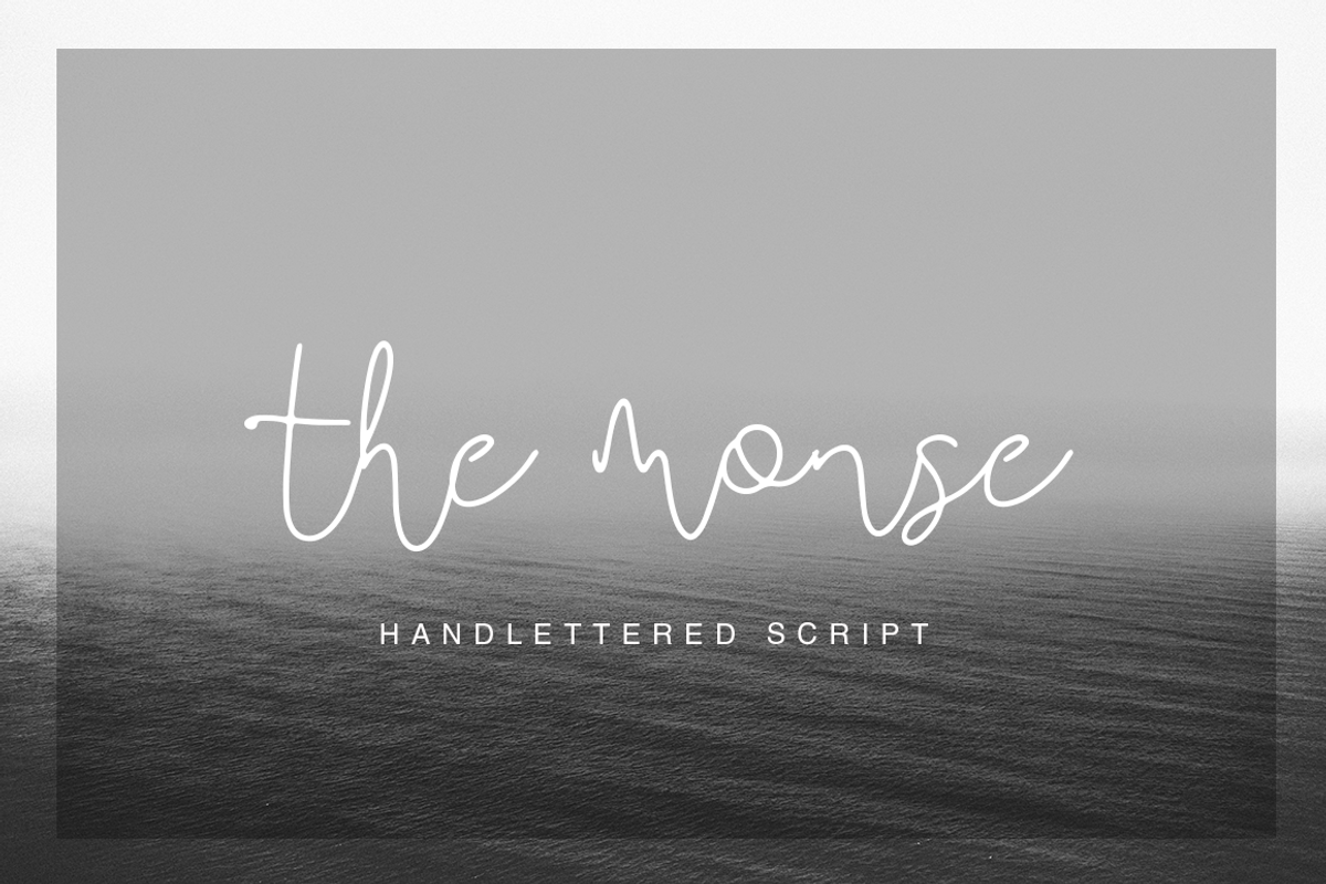The Monse, a Script Font by Quothron (Photo 1 of 5)