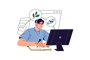 Students learning set. Education, an Education Illustration by PaperTrident (Thumbnail 4 of 17)
