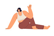 Women exercising in yoga asanas set, a Sport Illustration by Good Studio (Thumbnail 5 of 13)