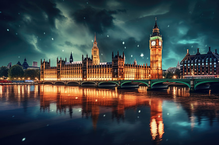 Big Ben and Houses of Parliament at, a Photo by Iftikhar Alam
