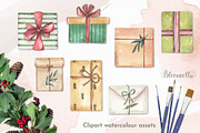 Watercolour Christmas Gifts Presents, an Object Graphic by Bloomella (Thumbnail 2 of 6)