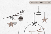 CHRISTMAS BALLS / watercolor png, an Illustration by KruthDesign (Thumbnail 3 of 7)