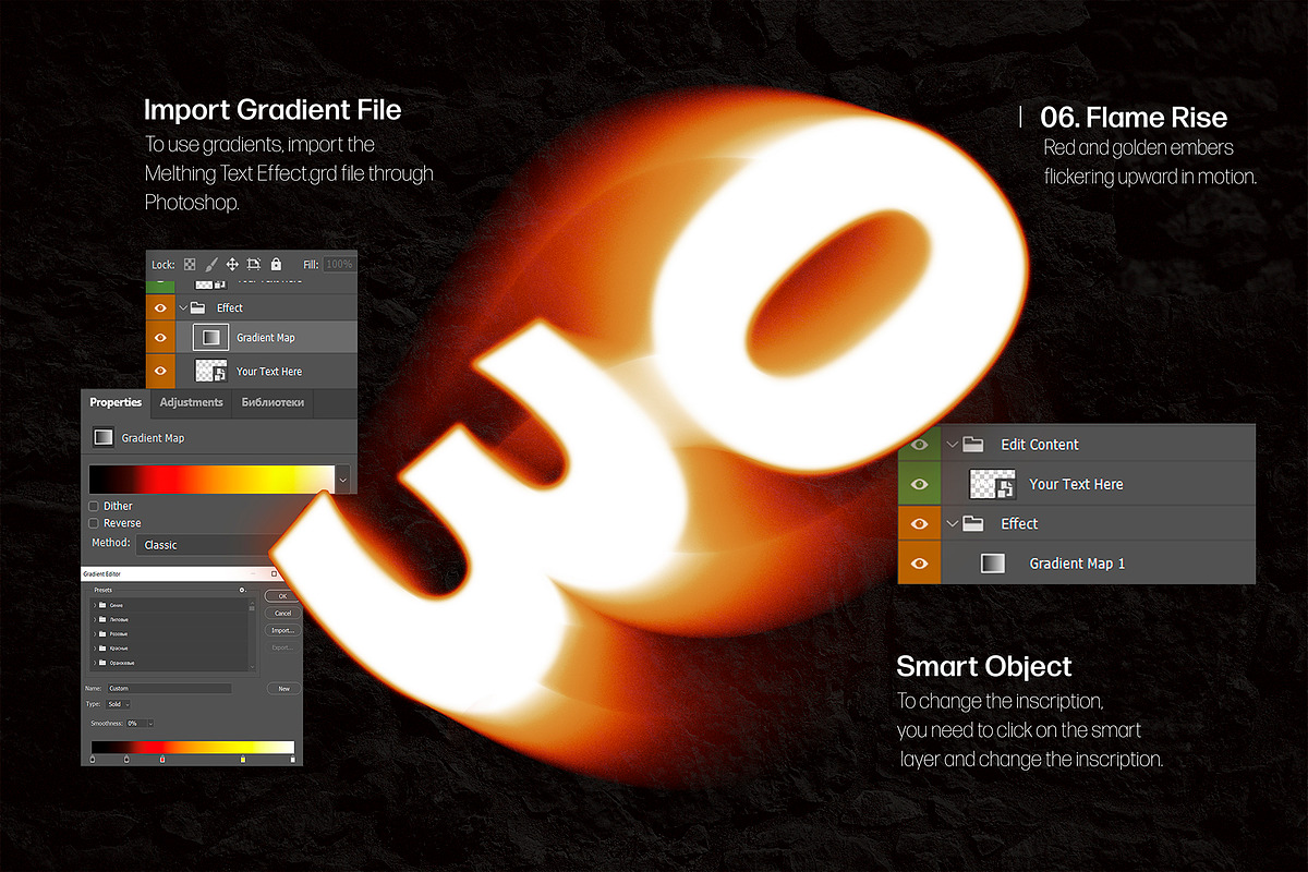Melthing Text Effect, a Layer Style Add-On by Milka (Photo 5 of 9)