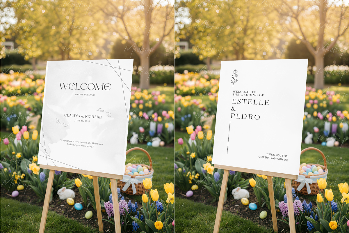 Easter Welcome Sign Mockup, a Product Mockup by TatiMockup (Photo 3 of 3)