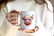 Highland Cow Summer Watercolor, an Illustration by CreationArt (Thumbnail 7 of 9)