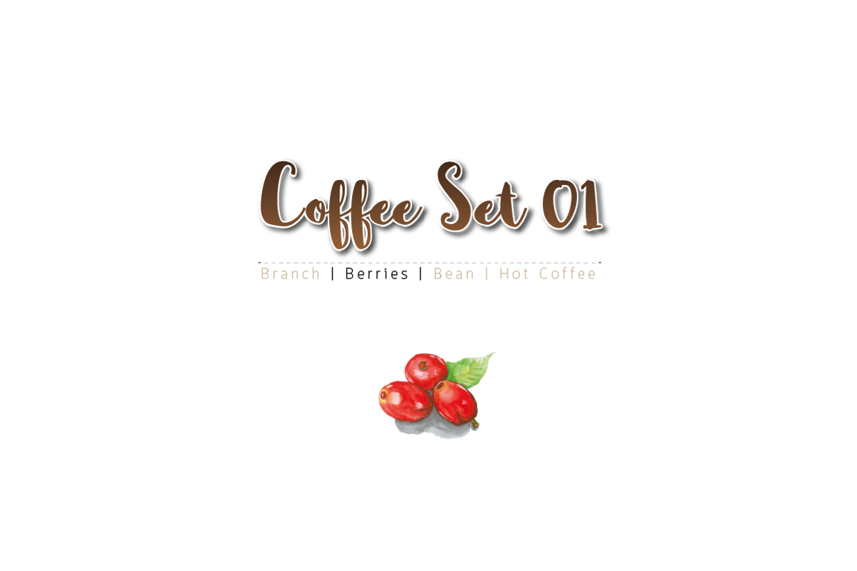 Coffee Set WaterColor, a Food Illustration by Ora (Photo 3 of 5)