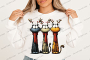 Quirky Christmas Three Cat PNG, an Illustration by Libby Wishes (Thumbnail 3 of 8)