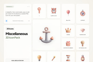 3D Miscellaneous Icons
