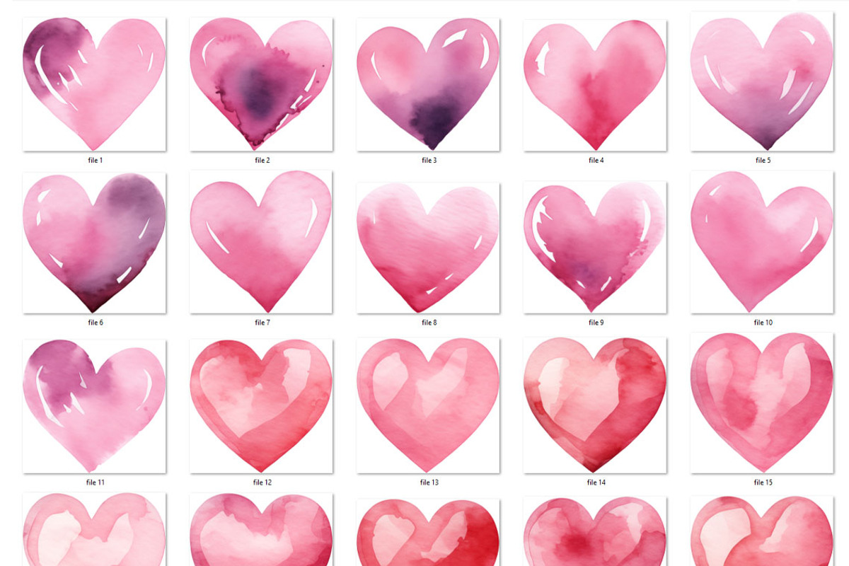 Watercolor heart clipart, an Object Graphic by MyLittleMeow (Photo 3 of 7)