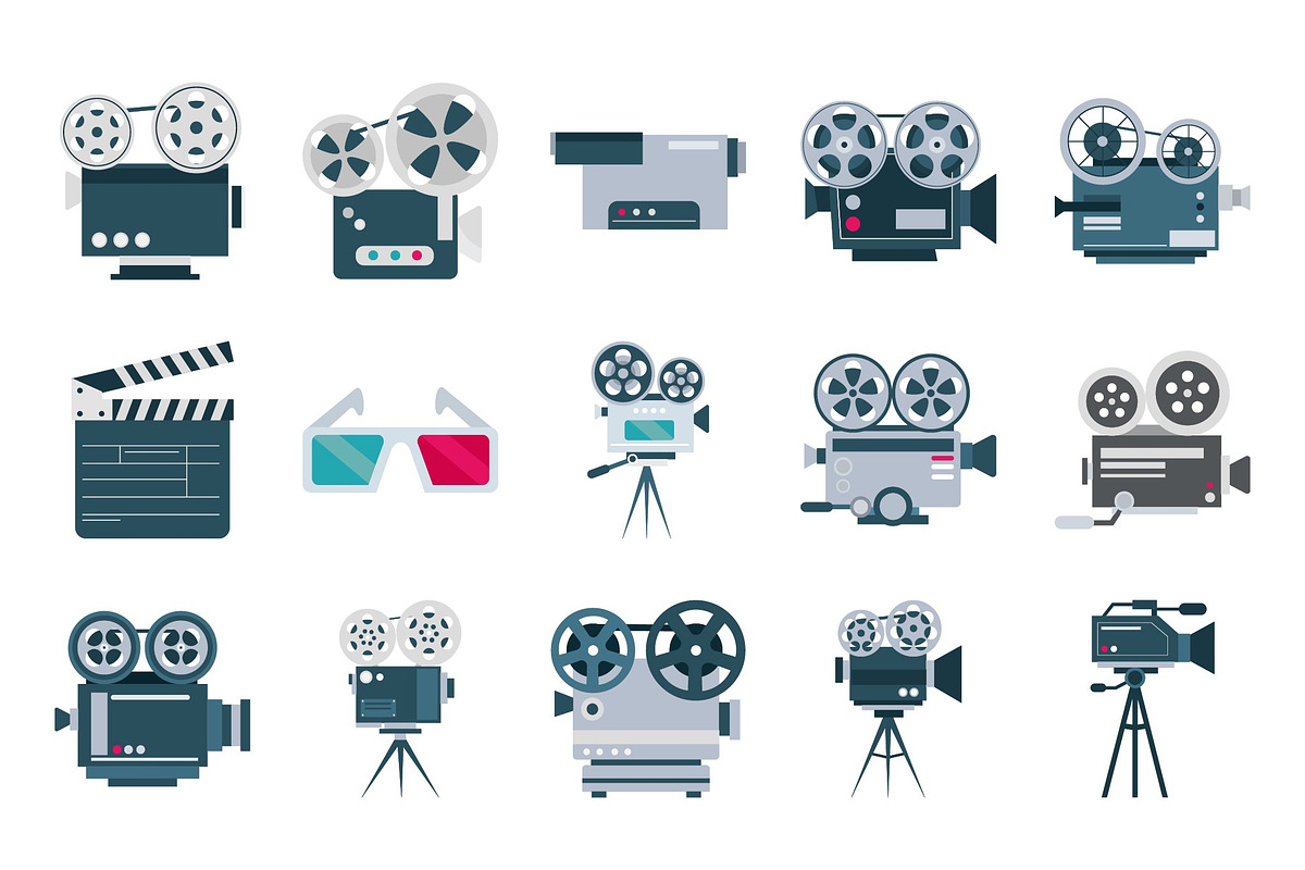 Retro Film Camera Illustration Set, an Object Illustration by studiogstock (Photo 1 of 3)