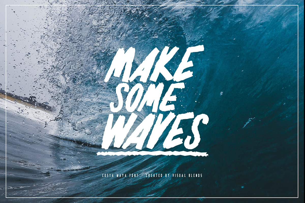 Costa Maya - Tropical Brush Font, a Script Font by Visual Blends