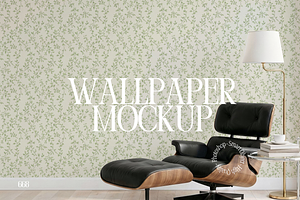Wallpaper Mockup In Livingroom PSD
