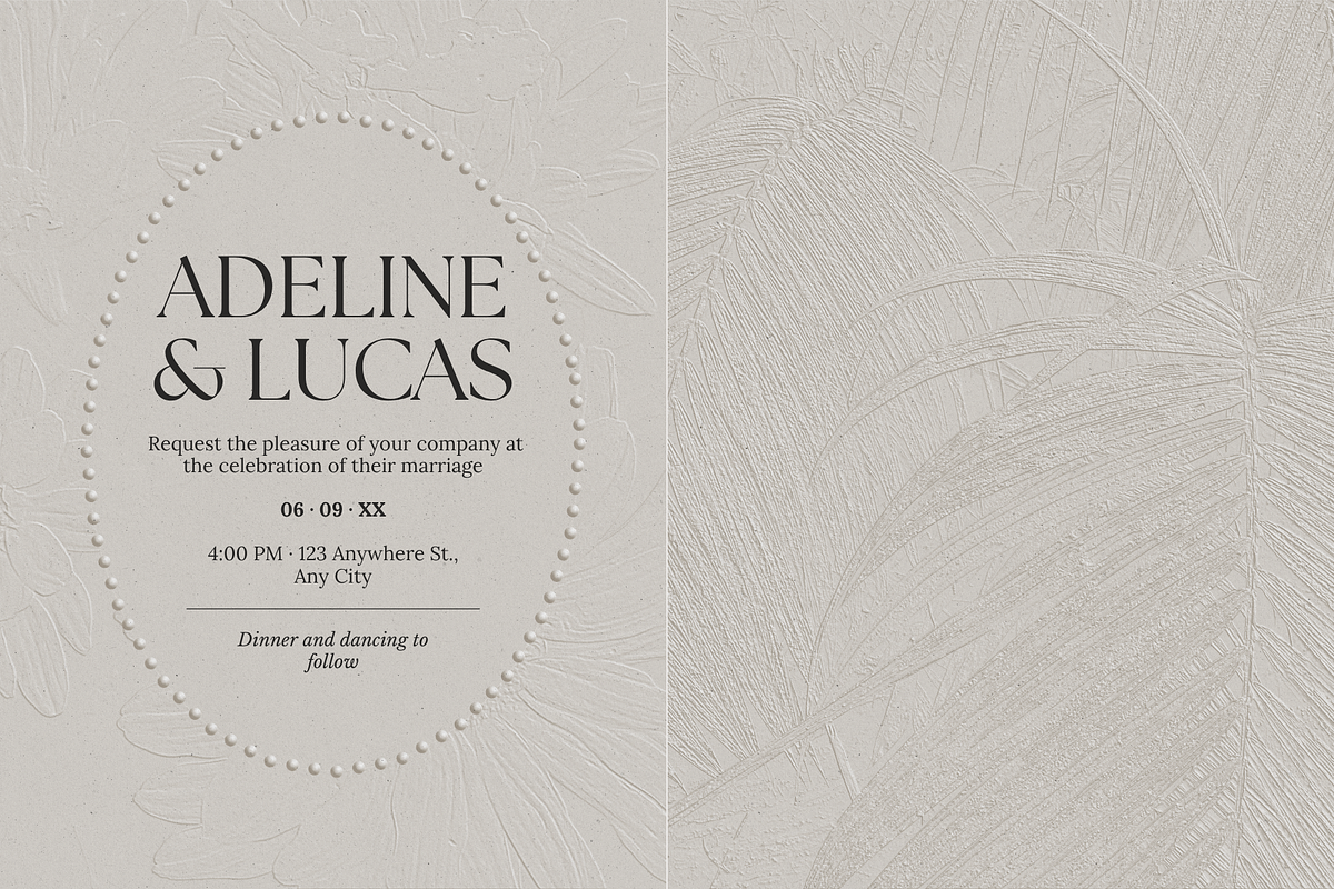 Embossed Botanical Textures & Frames, a Texture Graphic by Yana Lesiuk (Photo 6 of 9)